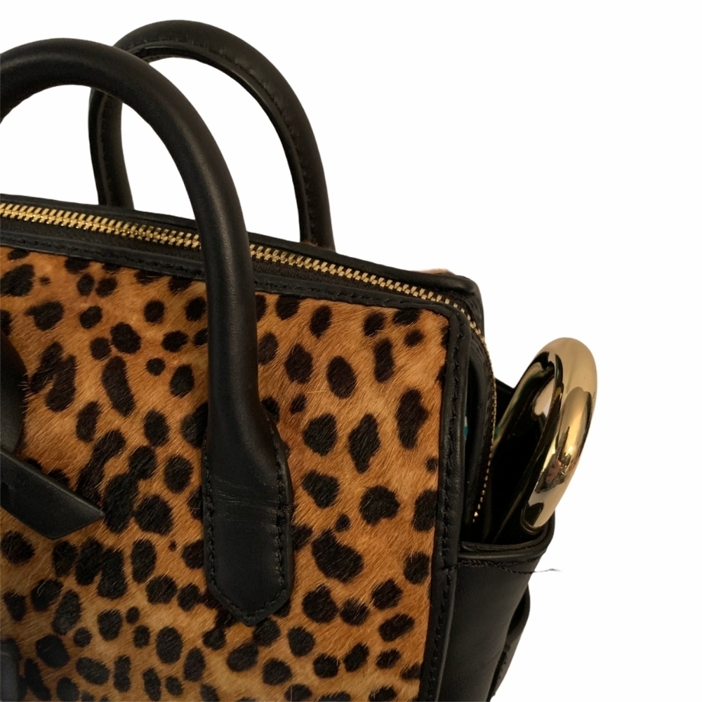 Crew Harper Mini Satchel Crossbody Leopard Calf Hair - Picture 6 of 15